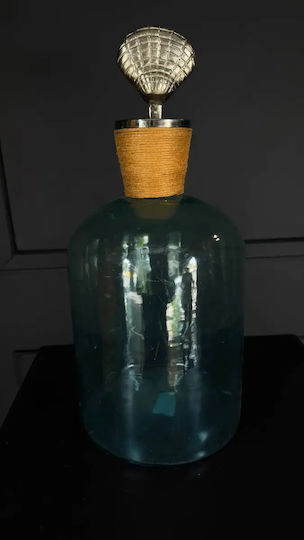 Dekorative Vase Glas Blau Φ18xΥ40cm Neda Shop