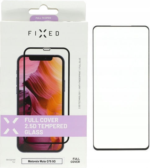 Fixed Protective Tempered Glass Fixed Full-cover Motorola Moto G75 5g Black