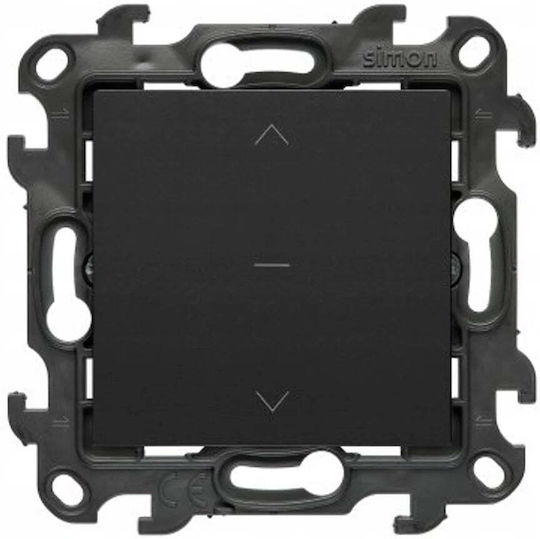 Kontakt-Simon Simon Recessed Wall Switch Rolling Shutters One-Way Without Frame Black