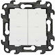 Kontakt-Simon Recessed Wall Switch for Rolling Shutters Two-Way Without Frame White