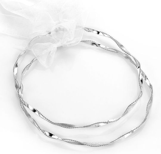 Handgefertigte Hochzeitskronen Βάγια 186 Versilbert