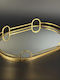 Tablett Hochzeit mit Spiegel Gold