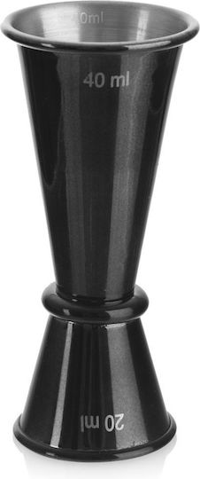 Orion Doppeltes Stahlbar-Maß Schwarz 20/40 Ml