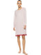 Pink Label Winter Damen Nachthemd Bordeaux