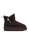 Suede Women's Ankle Boots Brown