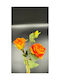 Künstliche Orange Rose Blume 65cm