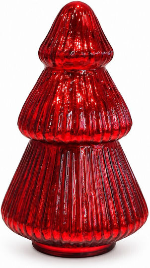 Weihnachtskerzen Glas Kerzenleuchter Rot 18x10cm