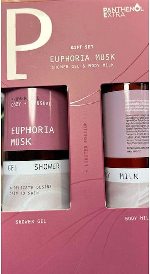 Panthenol Extra Euphoria Musk Σετ Περιποίησης για Καθαρισμό Σώματος 2τμχ