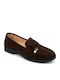 Wildleder Damen Mokassins in Braun Farbe
