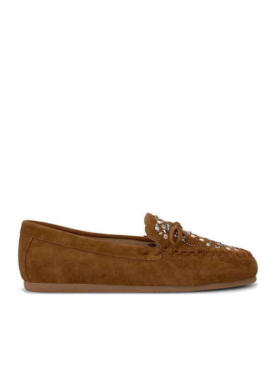 Damen Mokassins in Tabac Braun Farbe