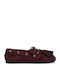 Boat Shoes Dama din Piele în Culoare Burgundy