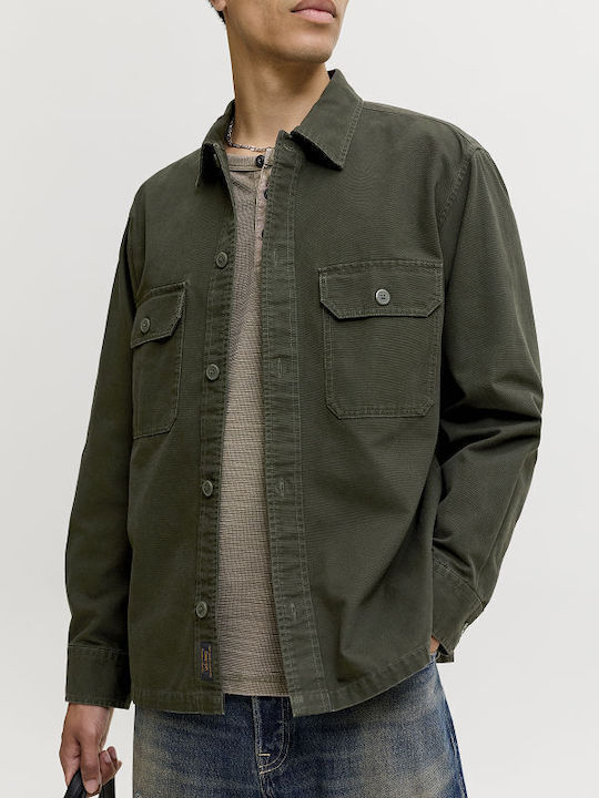 Jack & Jones Long Sleeve Overshirt in Wide Line...