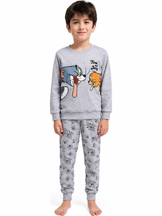 Sabor Kinder-Nachtwäsche Winter Graues Melange