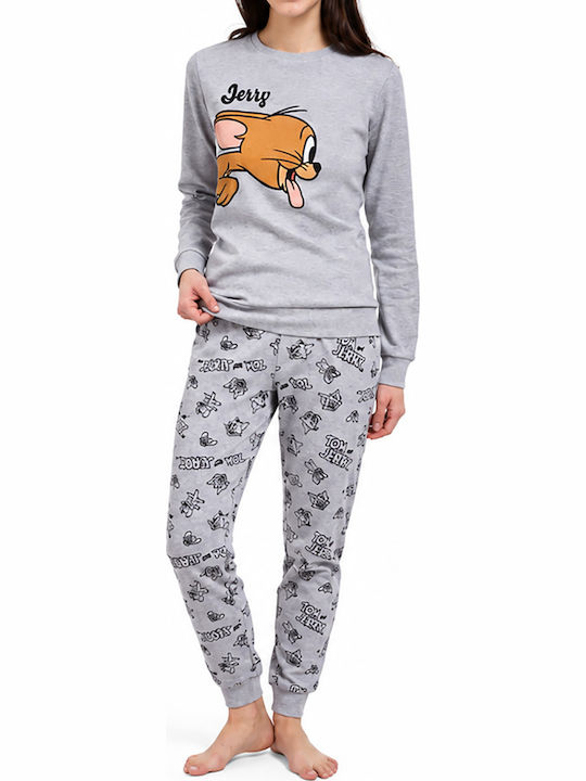 Sabor Pijamale Copii Iarna Gri Melanj