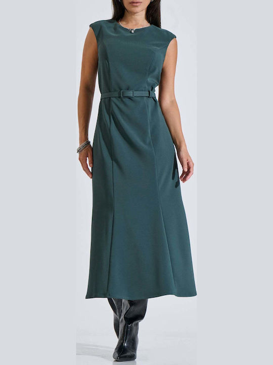 Summer Maxi Shirt Dress Green