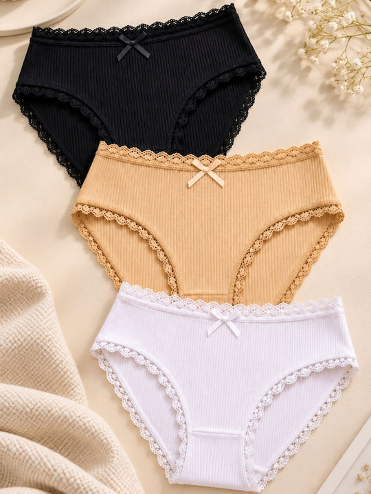 Βαμβακερά Γυναικεία Slip 3Pack Πολυχρωμο