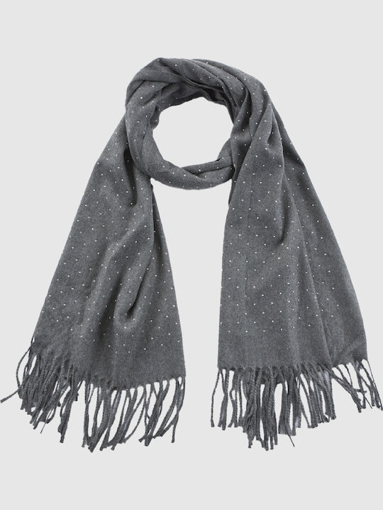 Verde Damen Wollschal Grau