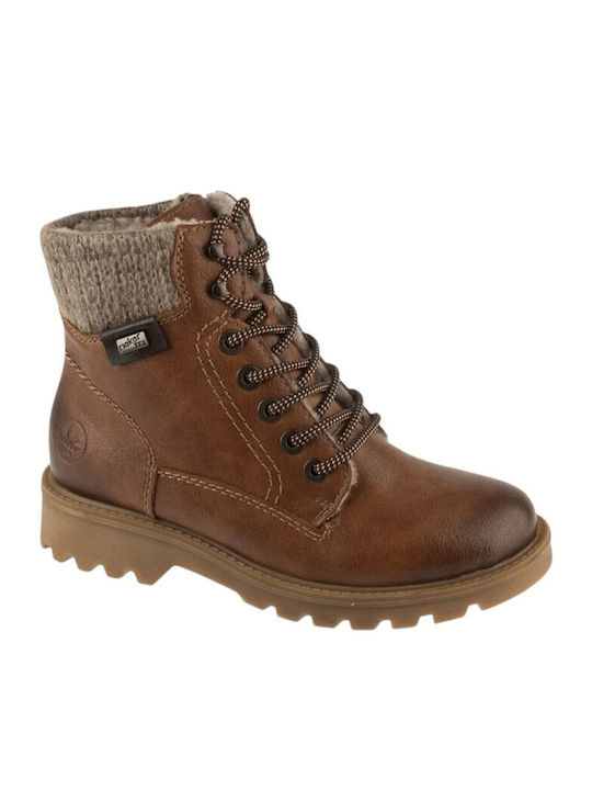 Leather Women's Ankle Boots Brown