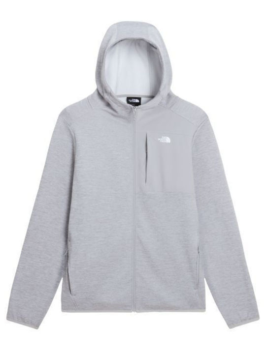 Men's Hooded Fleece Jacket Tnf Pale Grey Heather