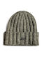 Tall Cuff Beanie Men's Knitted Beanie in Khaki Colour