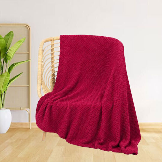 SpitiBazaar Fleece Double Blanket 215x230cm Red