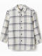 Kids Checked Long-sleeved Shirt Ecru, Blue