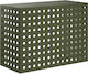 vidaXL Outdoor Unit Cover Olive 110 x 50 x 80 cm Steel