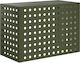 vidaXL Outdoor Unit Cover Olive 100 x 50 x 70 cm Steel