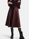 Maxi Damenrock Leopard Bordeaux