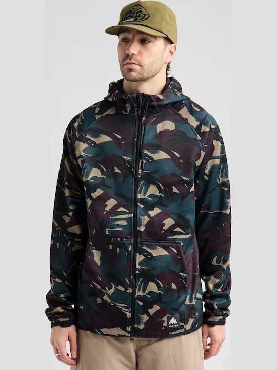Мъжка Зелка Fleece с Качулка Seersucker Camo