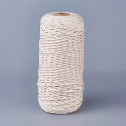 Șiret Bumbac Macrame C.a Crem Alb 2mm 200 Metri