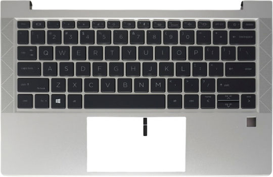 Tastatură Laptop Keyboard Palmrest Hp Elitebook 830 G7 830 G8 1r9k2pc 158t8aa M08699-001 M08700-001 M08701-001 6070b1712601 US Retroiluminat Argintiu Κωδ.40973uspalmbltype2