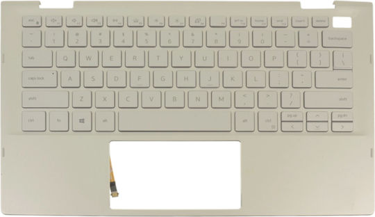 Tastatură Laptop Keyboard Palmrest Dell Inspiron 13,3" 7300 7306 2-în-1 Dwwxk 0dwwxk Ο0dwwxk 3wmfx 03wmfx O3wmfx 6kxgm 06kxgm O6kxgm W3n1f 0w3n1f Ow3n1f 460.0l206.0001 Us Retroiluminat Argintiu Κωδ.41585uspalmblsil