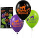 Set of 6 Halloween Multicolour Balloons