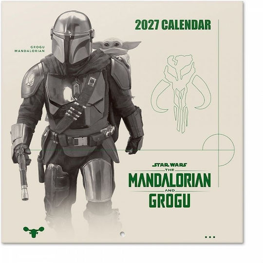 Grupo Erik Mandalorian Calendar Lunar Montat pe perete 2027 30x30cm