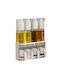 Plastic Spice Organizers on Base White 9 Pieces