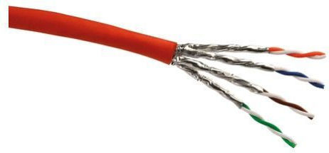 Schwaiger S/FTP Cat.7 (10Gbps) Καλώδιο Δικτύου Ethernet 25m Πορτοκαλί