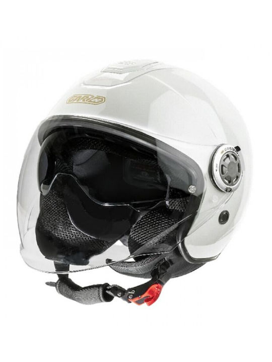 Garibaldi G20 Perlmutt Weiß Motorradhelm Jet EC...