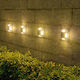 Set of 4 Wall Mounted Solar Lights with Warm White Light 3000K IP65 9x9cm