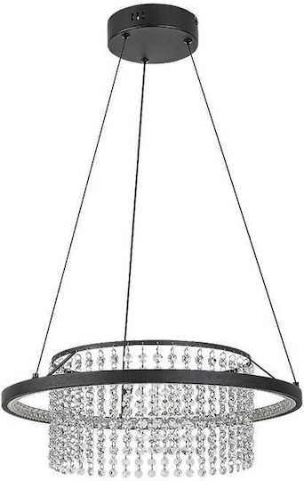 Rabalux Rabalux Deckenleuchte Schwarz LED mit Verstellbarem Warm zu kühlem Weiß mit Kristallen