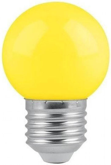100091 Bec LED E27 G45 Glob 2W 80 Lumen 260° AC 220-240V IP20 Φ4.5 X Î6.9cm 2 Ani Garanție Galben