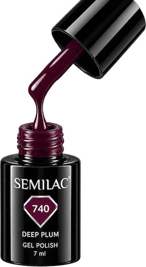 Semi Permanent Nail Polish 740 Deep Plum 7ml