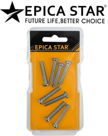 Epica Star Schrauben Metallisch mit Länge 4mm 15 Stück