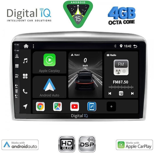 Digital IQ Car Audio System for Lancia Ypsilon 2006-2011 Bluetooth USB WiFi GPS Apple CarPlay Android Auto with 9" Touch Screen