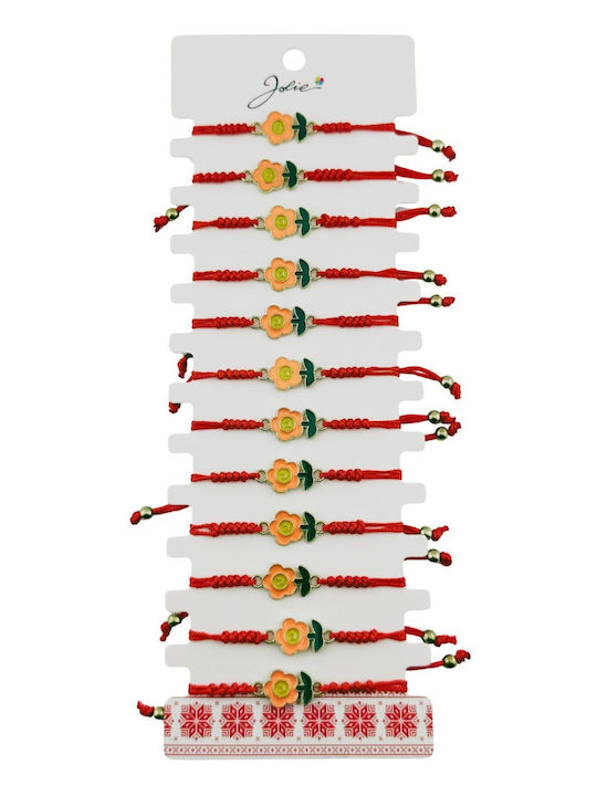 Jolie Set Bratari Martisor Pentru Femei Cu Design Floare Din Snur