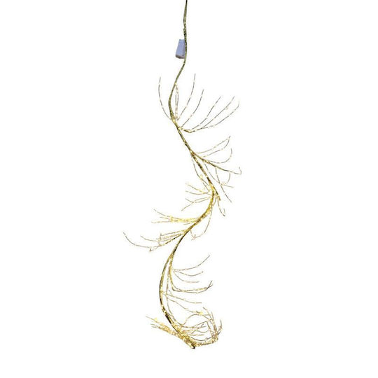 Christmas Decorative Illuminated Electric Branch Length 200cm Glitter Gold
