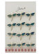 Set 12 Pinuri Tradiționale Mărțișor Jolie Model Libelulă Pinuri Metalice Cu Aspect Lăcuit 2.5 X 2.5 Cm Fiecare Verde