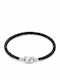Diora Black Braided Bracelet Teddy Bear