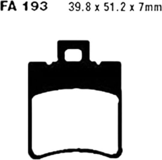 Мотоциклетни Накладки Fa206/fa193 Delta Brakes Dl083/db2014 Полуметални