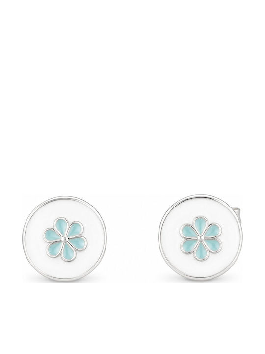 Jolie Silver Turquoise Stud Earrings